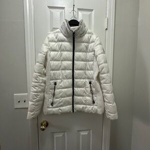 Nautica Women's Quilted White Puffer Jacket